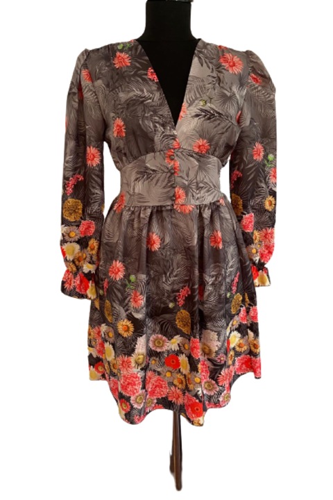 Рокля Alinda, сива, M