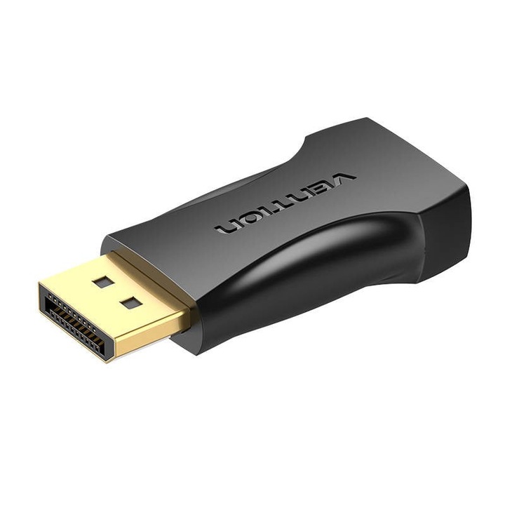 HDMI предаване HDMI женски към дисплей порт мъжки адаптер 4K@30Hz (черен)