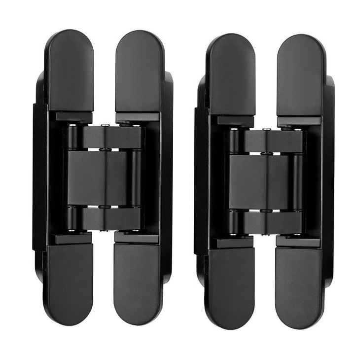 2 db rejtett ajtópánt készlet, Sunmostar, cink ötvözet, fekete