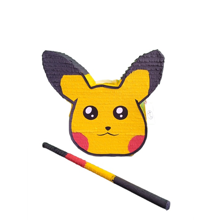 Pinata model cap Pikachu, 45 cm, galben