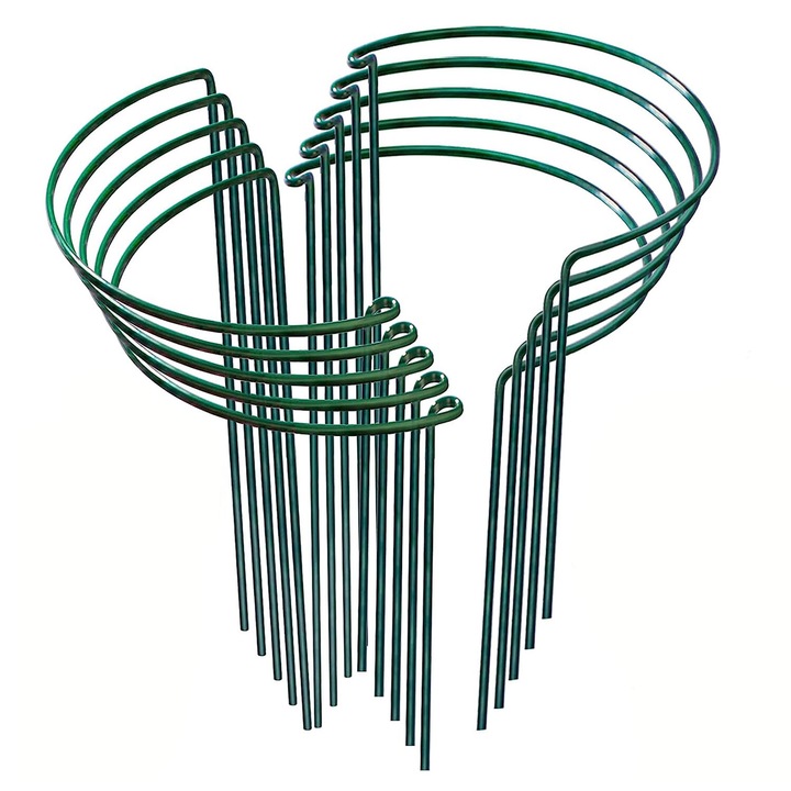 Kerti növénytartó, sundiguer, növények és zöldségek alátámasztására, átmérője 25 cm, magassága 40 cm, zöld