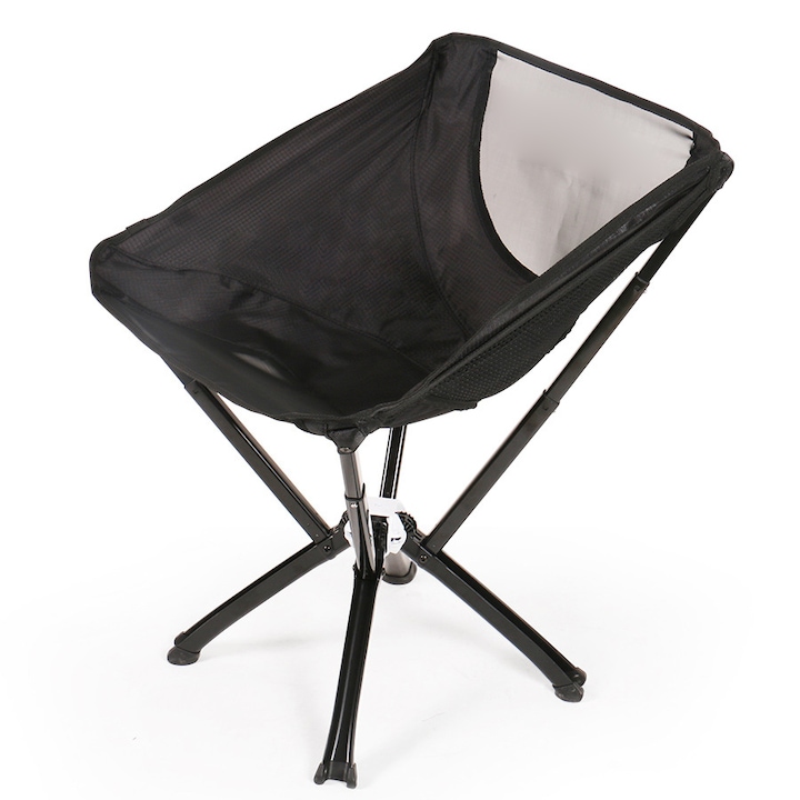 Összecsukható szék, napozóágy, horgász, kemping, 200kg, alumínium fém, Oxford kendő 900D, fekete