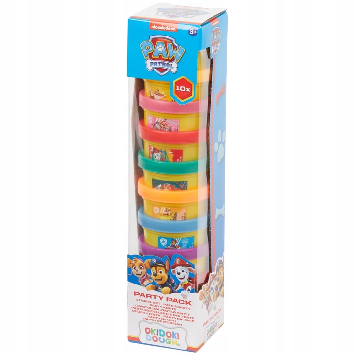 Set plastilina Paw Patrol, Okidoki, Multicolor, 10 buc