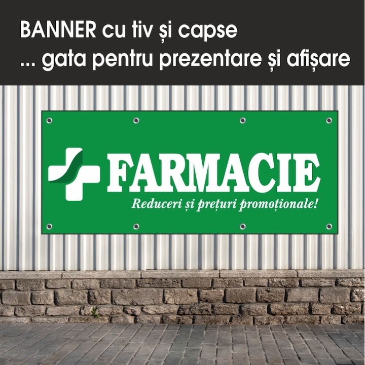 Banner MEDIA, "Patika" modell 2 150 x 60 cm