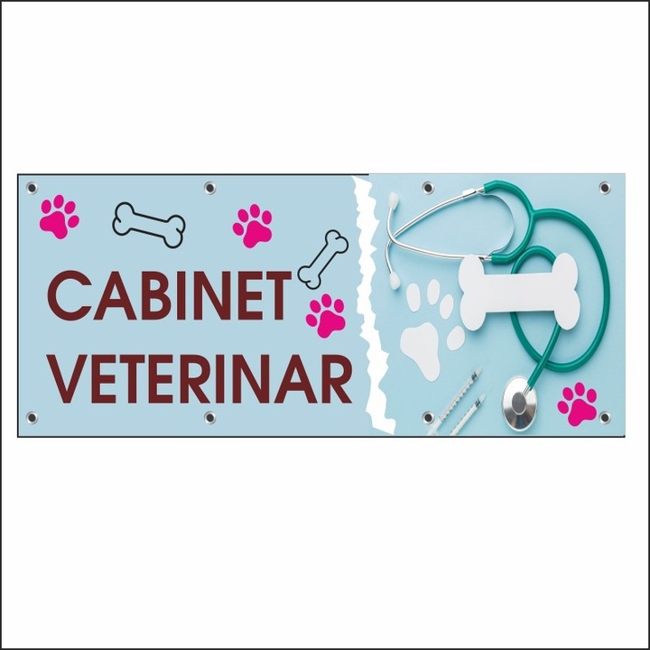Banner MEDIA, "Cabinet veterinar" model 2, 200 x 80 cm