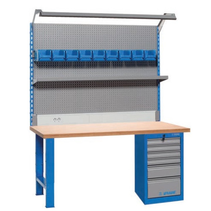 Banc de lucru modular - model A16, DIM 1500 x 750 x 2025 mm