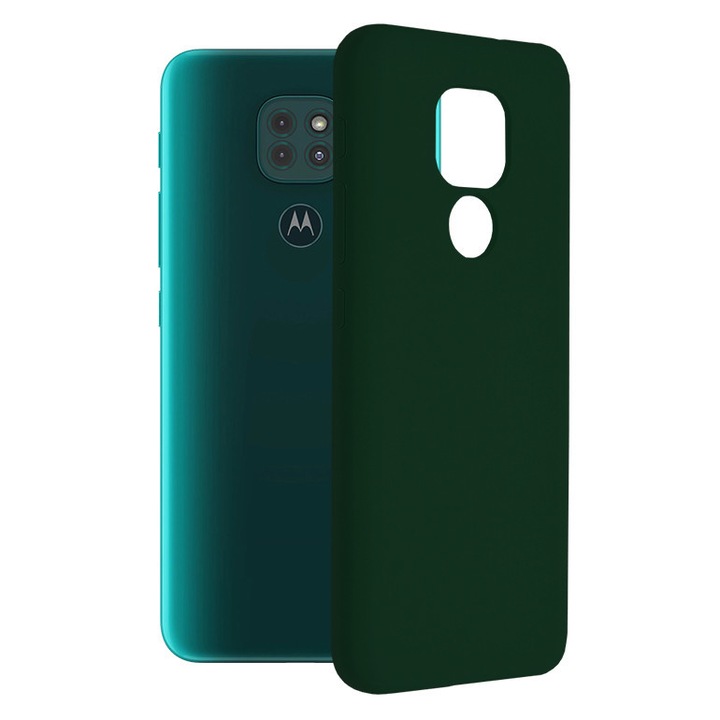 Калъф за Motorola Moto E7 Plus / Moto G9 Play - Techsuit Soft Edge силикон - тъмно зелен