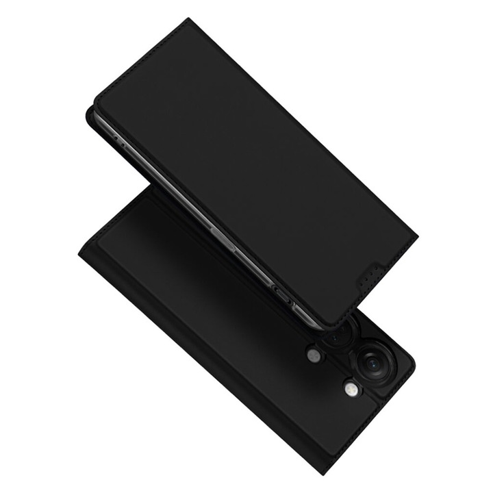 Кейс за OnePlus Nord 3, Skin Pro, M424, Екологична кожа, Черен