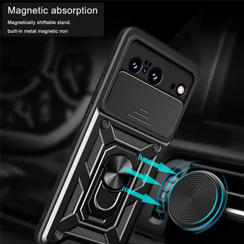 Husa Google Pixel 8 protectie camera Asteroid GSM CamShield Series, negru