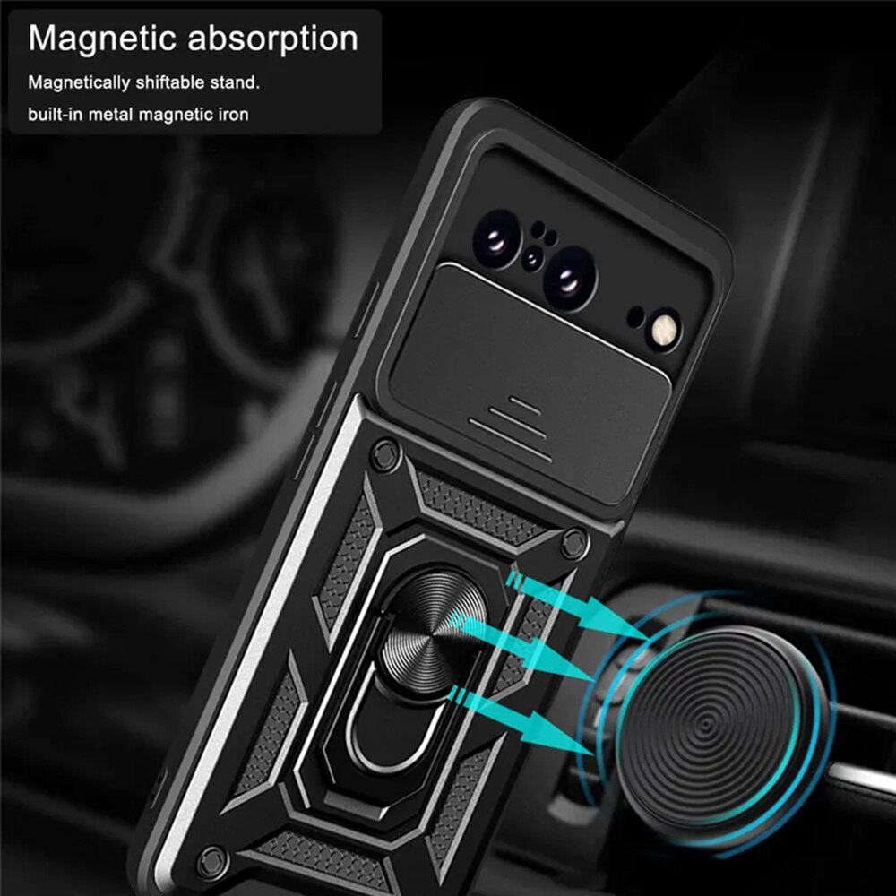 Husa Google Pixel 8 protectie camera Asteroid GSM CamShield Series, negru