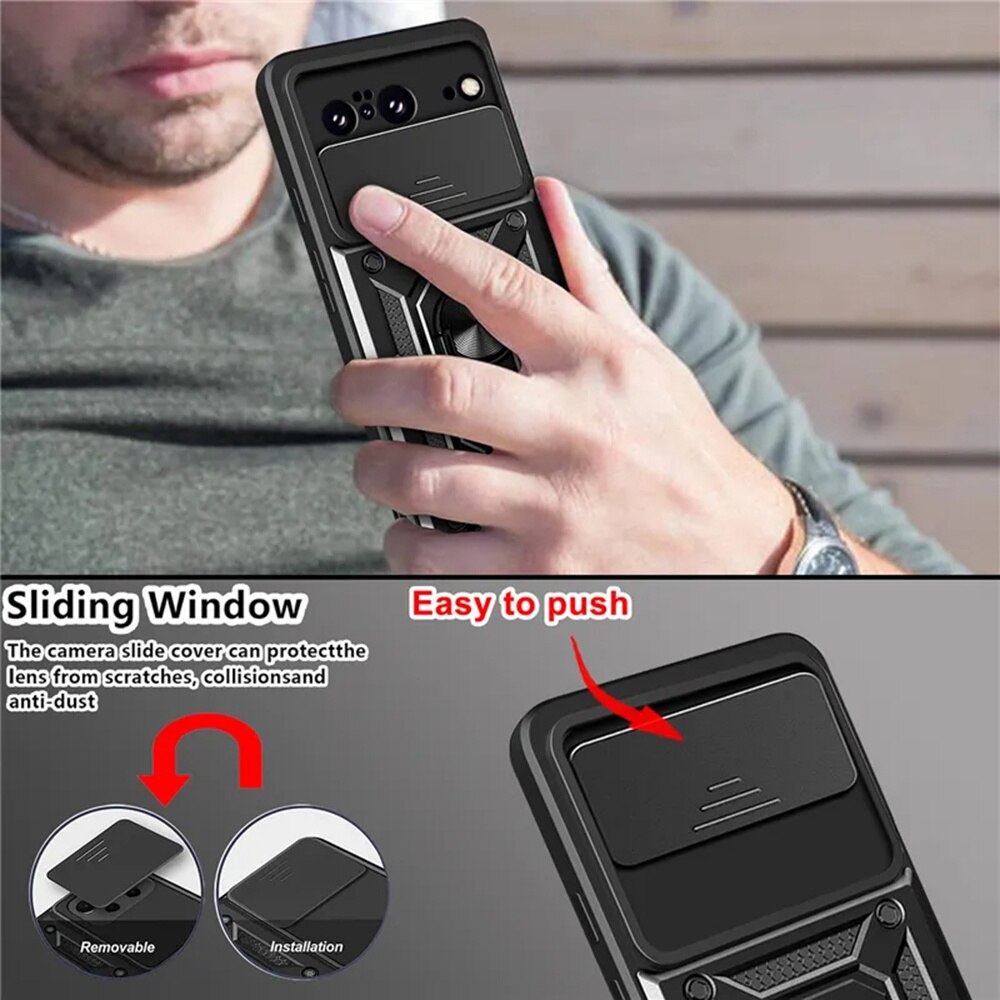 Husa Google Pixel 8 protectie camera Asteroid GSM CamShield Series, negru
