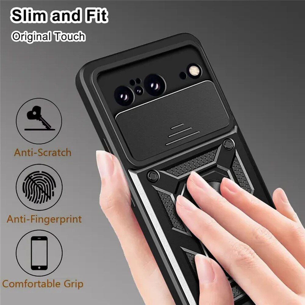Husa Google Pixel 8 protectie camera Asteroid GSM CamShield Series, negru