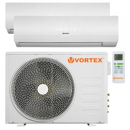 Aer conditionat tip dublu split Vortex, VAI-T09/12JA, 9000/12000BTU, 500/600m3/h, A++, Alb