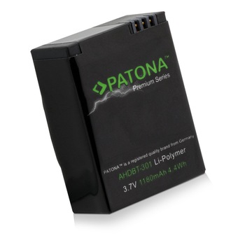 PATONA Premium | Acumulator tip GoPro HD Hero 3+ AHDBT-302 AHDBT-301 AHDBT-201 PATONA Premium | Acumulator tip GoPro HD Hero 3+ AHDBT-302 AHDBT-301 AHDBT-201