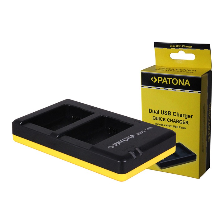 PATONA | Incarcator DUAL USB pentru 2 acumulatori Sony NP-FW50