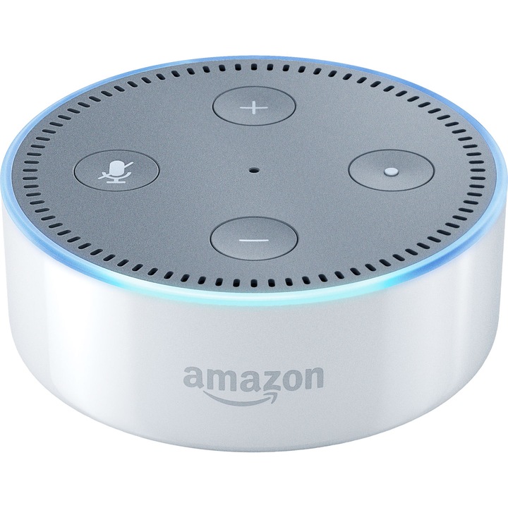 Boxa portabila Amazon Echo Dot 2nd Gen, Alb