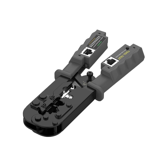 Клещи, С тестер, За кримпване на RJ45, RJ12, RJ11, Включва 3 батерии ...