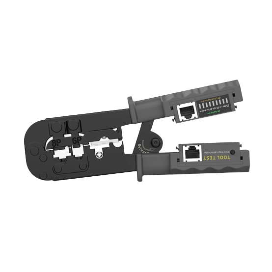 Клещи, С тестер, За кримпване на RJ45, RJ12, RJ11, Включва 3 батерии ...