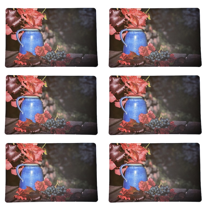 Комплект поставки за чинии за сервиране на масата, модел Pufo Color of Autumn, 6 бр