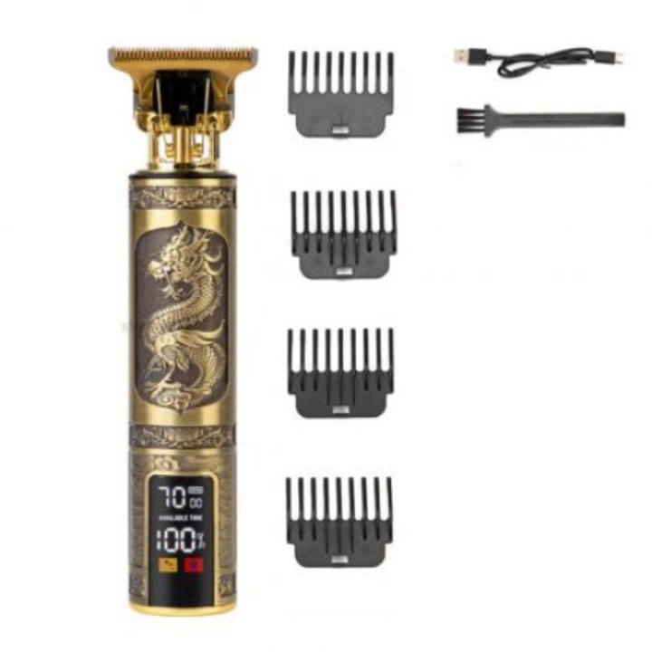 Masina de tuns Aorlis, cu precizie pentru contur, fara fir, cu lame din inox si incarcare USB Type C