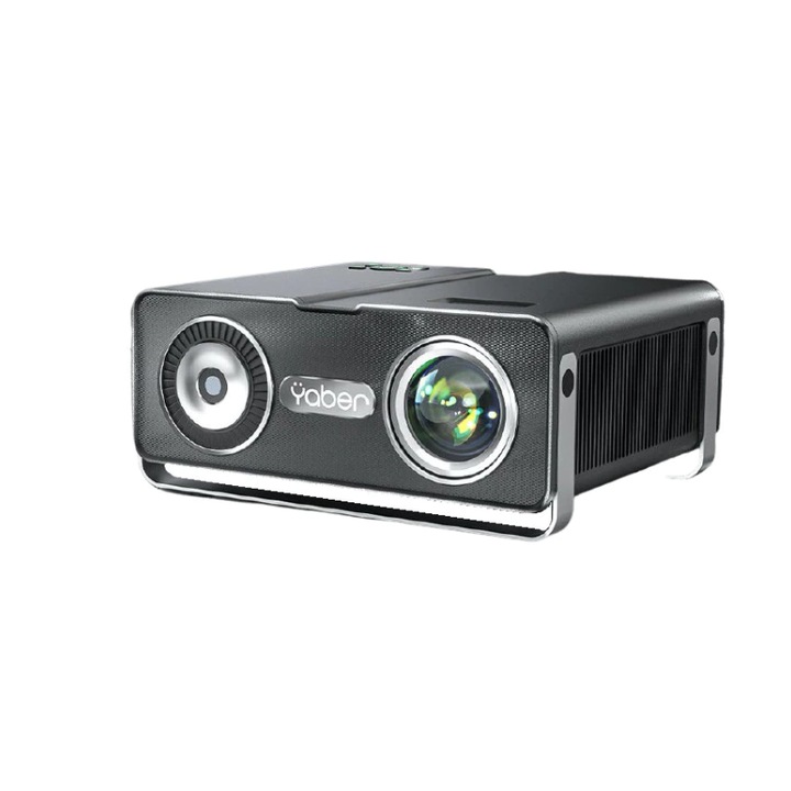 YABER V10 Full HD 9500 лумена видео проектор с WiFi Bluetooth 5.1 двупосочен, преносим 1080p естествен и 4k, PPT 4P/4D цифров трапецовиден мащаб -50% за iOS/Android/PC/PS4/PS5