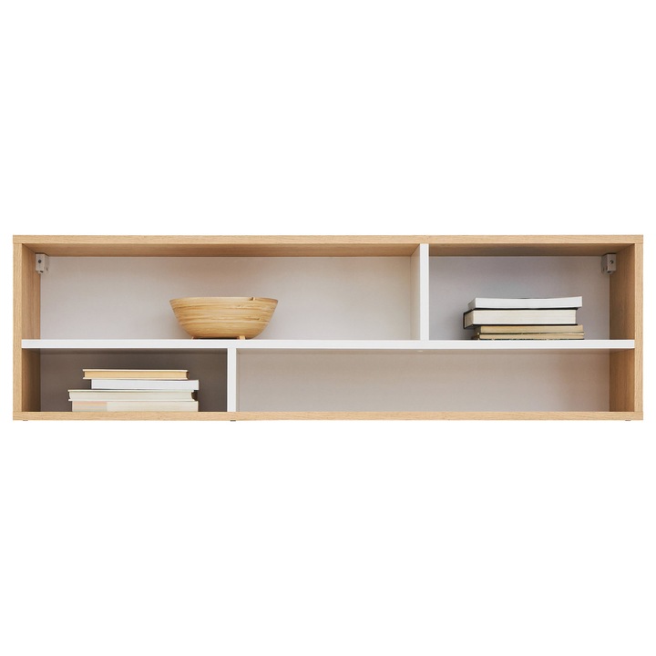 Polita Peluga PL12, MIRJAN 24, stejar piscot / alb lux, 22x120x35 cm