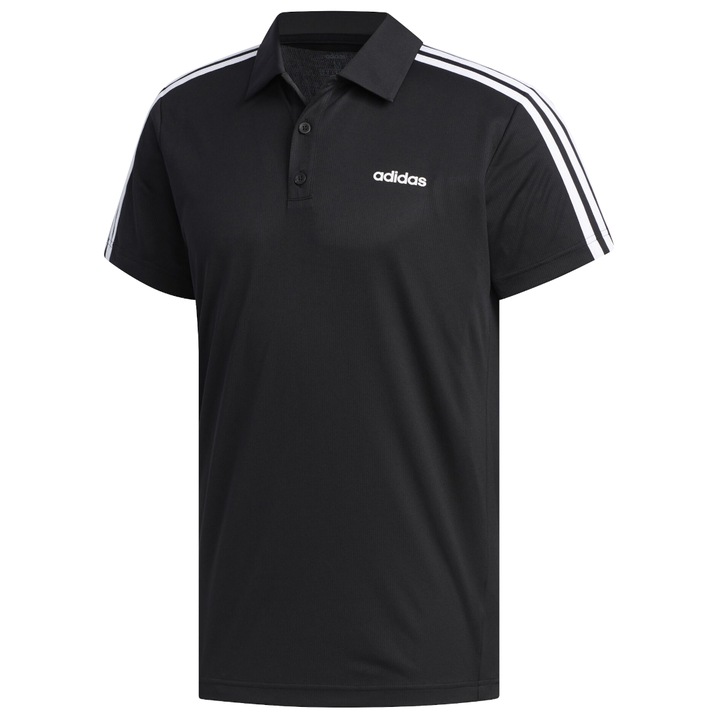 Поло тениска, adidas Designed 2 Move 3-Stripes Polo Shirt FL0321, черно, Черен