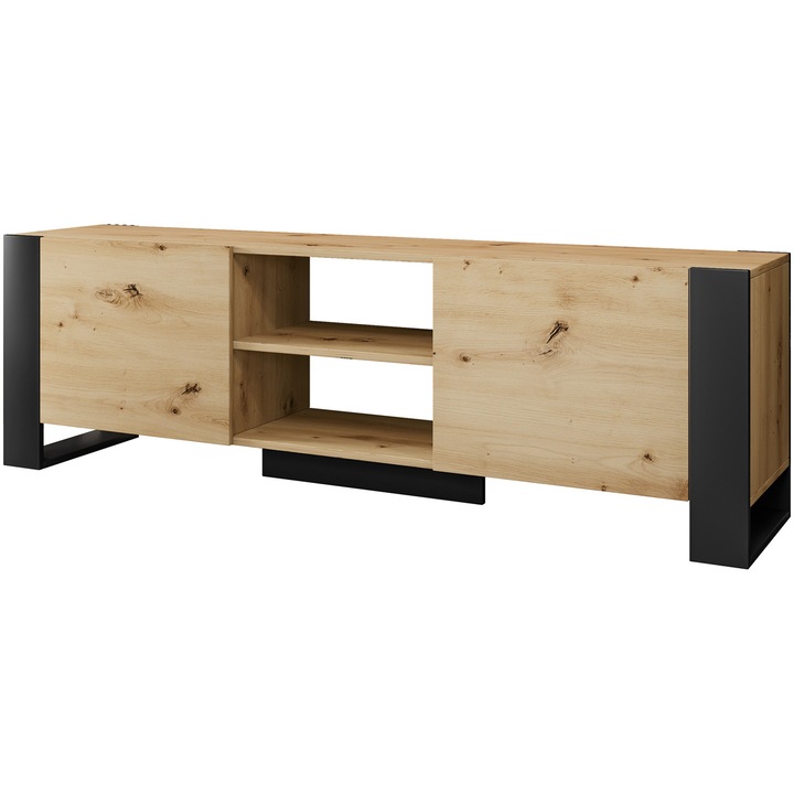 Шкаф за телевизор Irim Chios, 160x36x51 см, Artisan oak / black