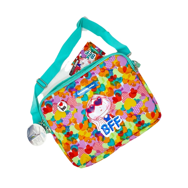 Geanta pentru laptop sau pentru purtare zilnica, Hablando sola, Multicolora