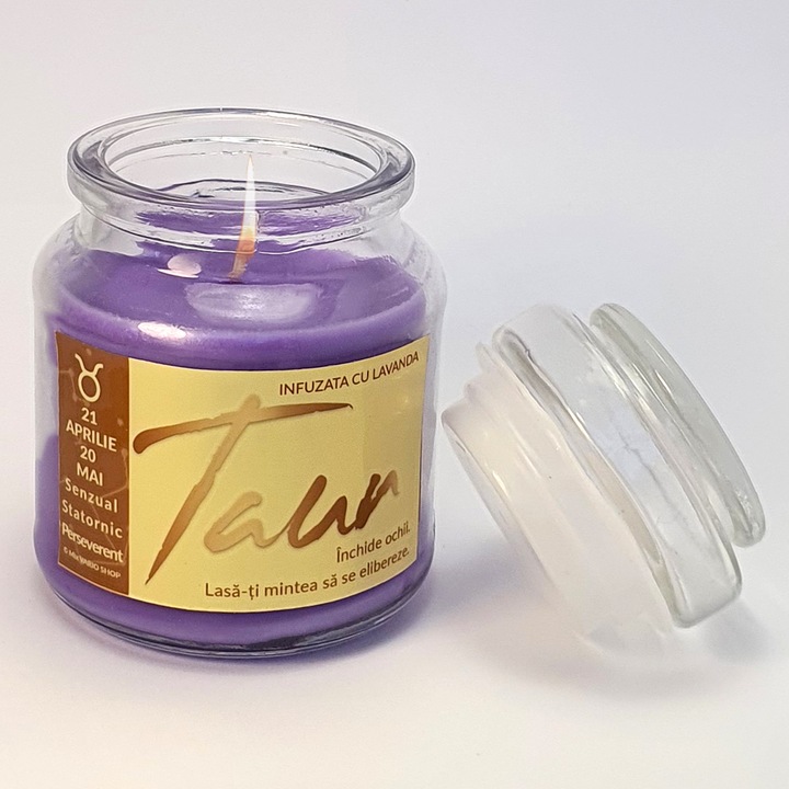 Illatos Gyertya Dekoratív Relaxáló Aromaterápia Stresszoldó Levendula Bika