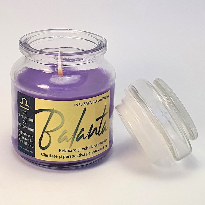 Illatos Gyertya Dekoratív Relaxáló Aromaterápiás Stresszoldó Levendula Mérleg