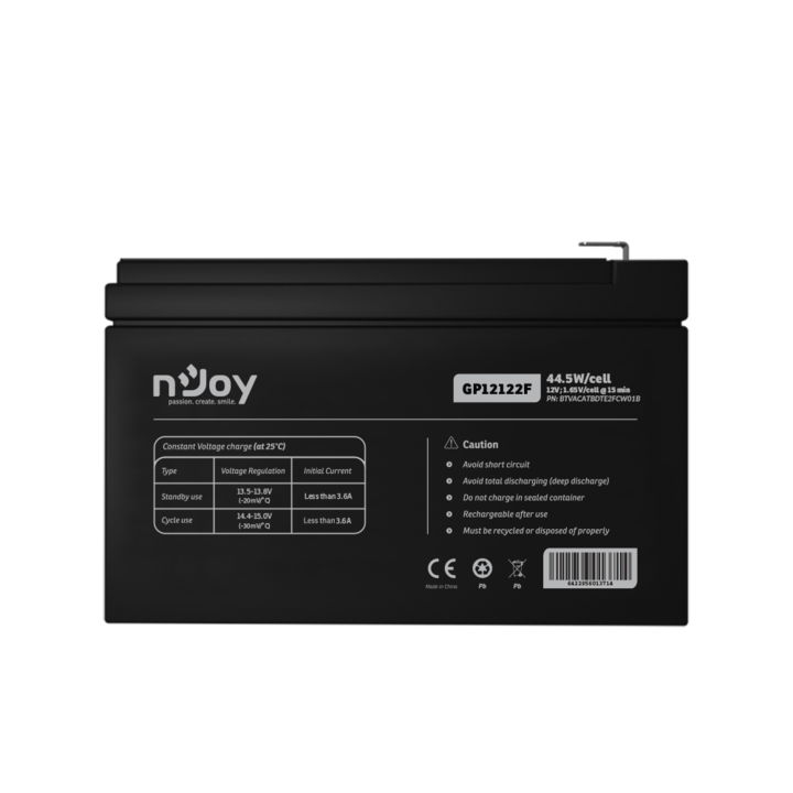 Батерия 12V 44.5W/cell, NJOY GP12122F