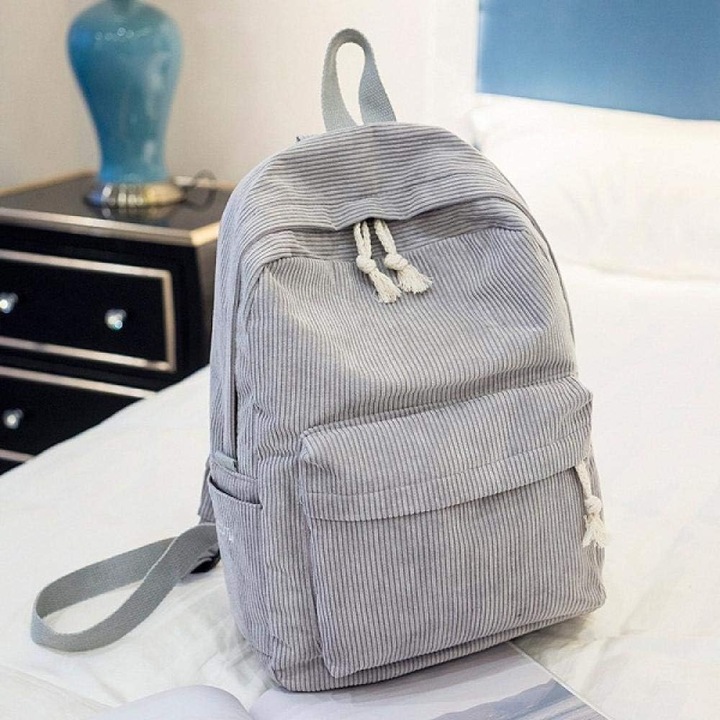 Rucsac catifea, gri deschis, 20L, 0.4kg