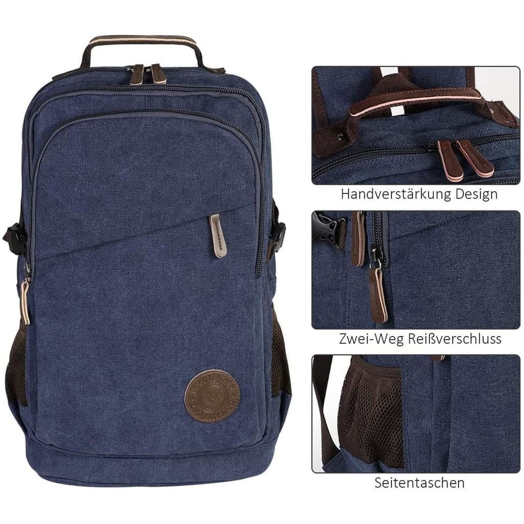 Rucsac pentru laptop, impermeabil, albastru inchis, 48x31x16cm
