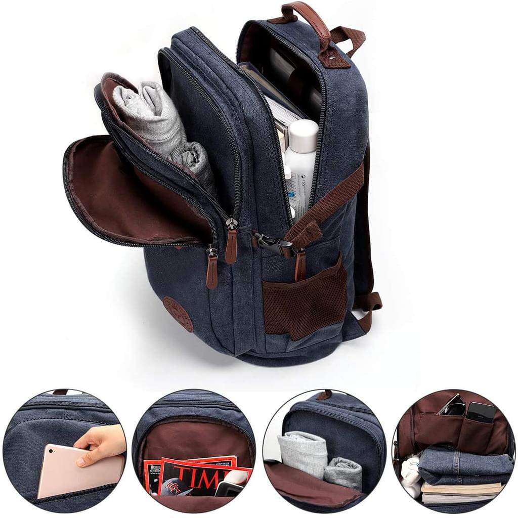 Rucsac pentru laptop, impermeabil, albastru inchis, 48x31x16cm