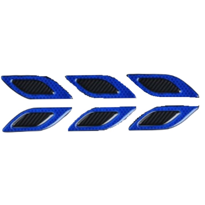 Set 2 stickere reflectorizante DIAMOND cu insertie Carbon 5D, culoare Albastra