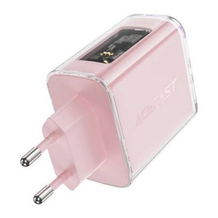ACEFAST A45 hálózati töltő 2x USB-C 1xUSB-A 65W rózsaszín (A45 Cherry blossom) (A45 Cherry blossom)