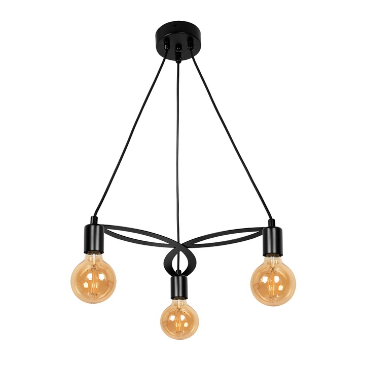 Полилей Lightstyle Реа, 3хЕ27, Черен