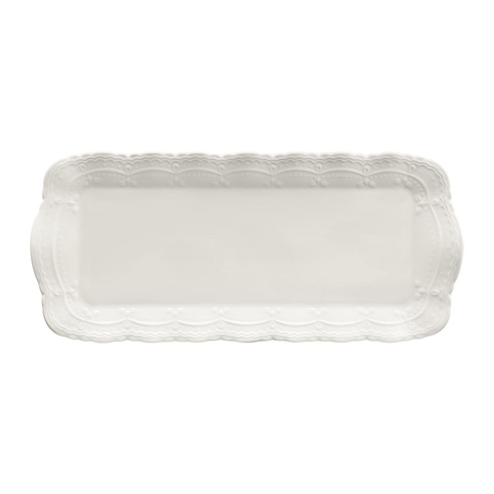 Platou servire Aurelia, Villa Italia, Portelan, 35 x 16 cm, Alb