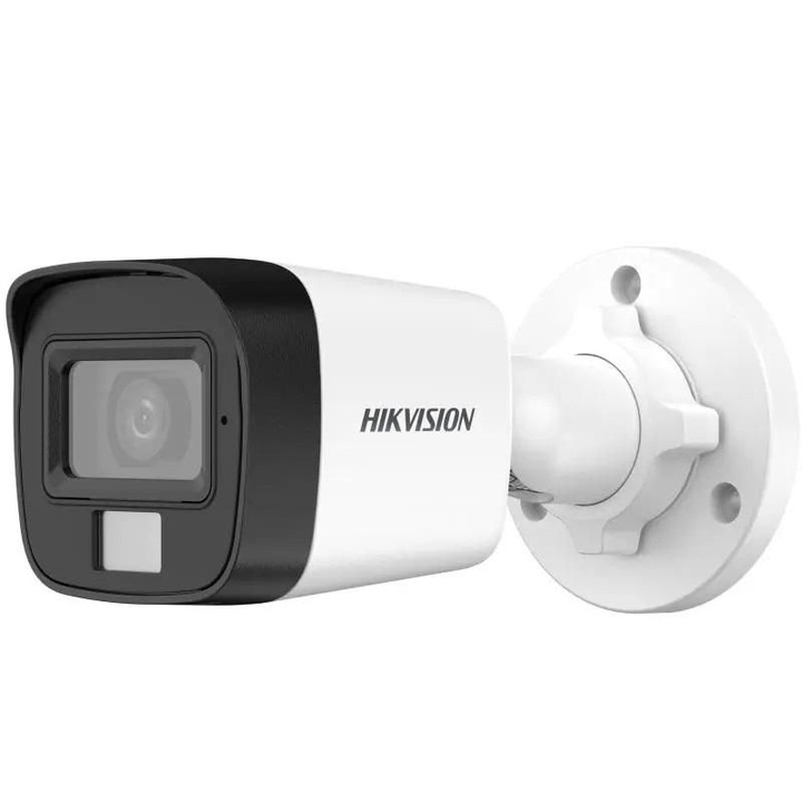 Камера за наблюдение 2MP, обектив 2.8mm, IR 30m, WL 20m, микрофон, IP67 - Hikvision - DS-2CE16D0T-LFS-2.8mm