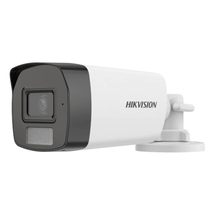 Kettős fény – 3K analóg kamera, 3,6 mm-es objektív, IR 40m, WL 40m, TVI/AHD/CVI/CVBS, mikrofon. - HIKVISION DS-2CE17K0T-LFS-3,6mm
