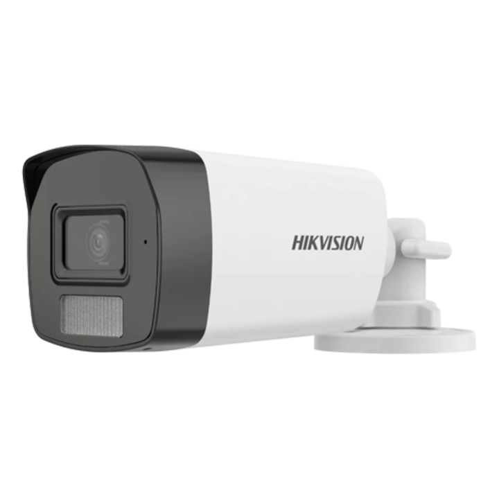 Двойна светлина - Камера аналогова 3K, леща 3.6mm, IR 40m, WL 40m, TVI/AHD/CVI/CVBS, Mic, HIKVISION, DS-2CE17K0T-LFS-3.6mm