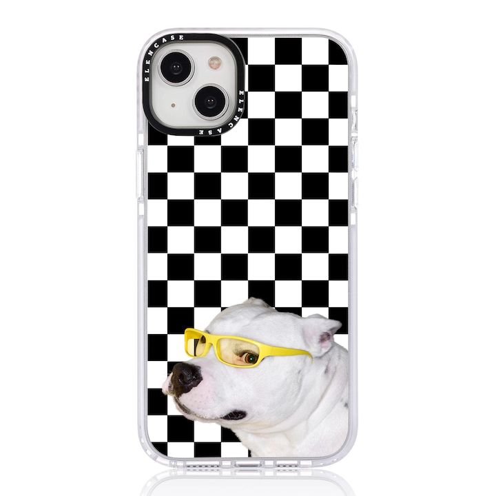 Защитен калъф, за Apple iPhone 14 Plus, Elen Case Doggy с бяла рамка