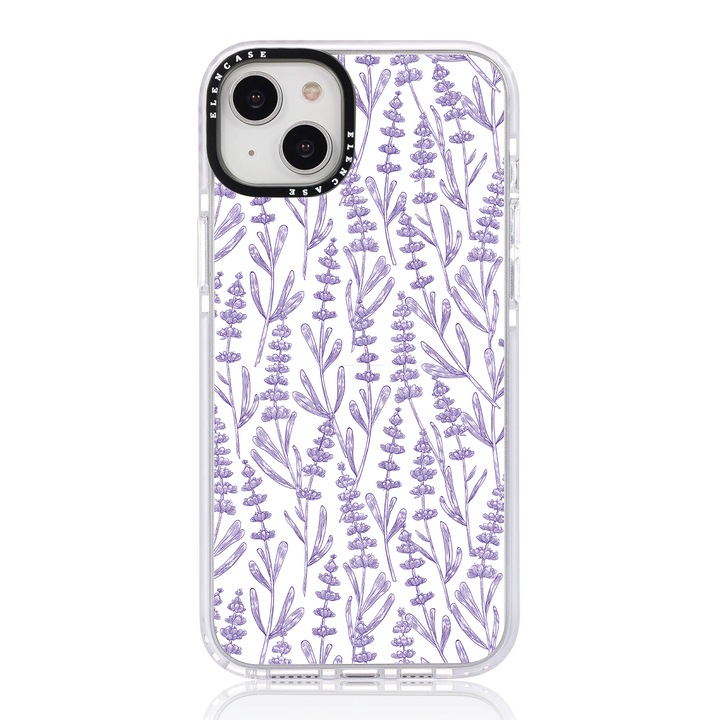 Защитен калъф, за Apple iPhone 14 Plus, Elen Case Lilac с бяла рамка