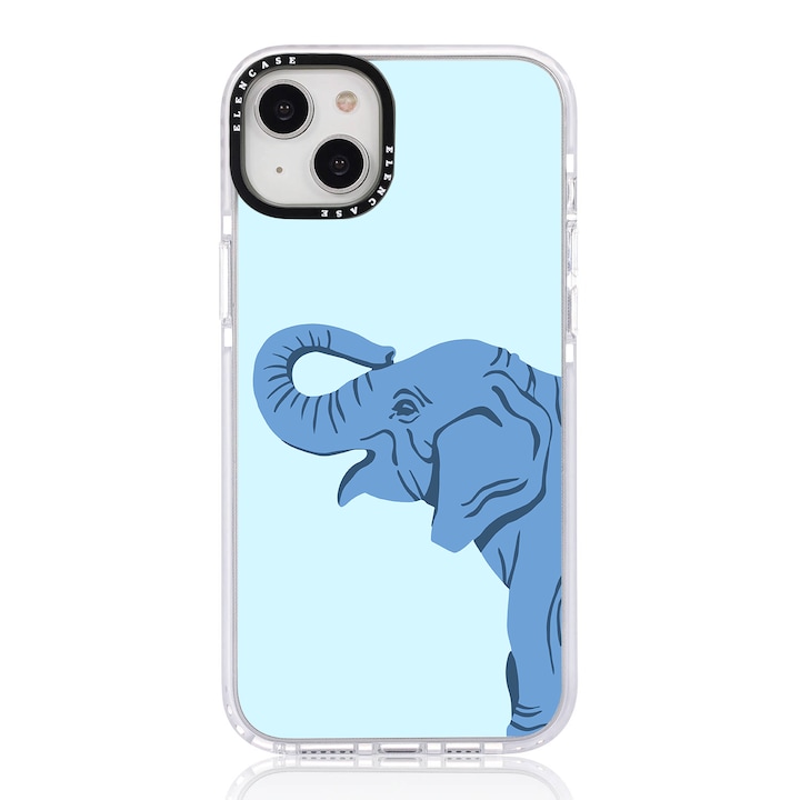 Защитен калъф, за Apple iPhone 12 Pro Max, Elen Case Blue Elephant с черна рамка