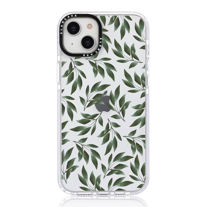 Защитен калъф, за Apple iPhone 12 Pro Max, Elen Case Green с бяла рамка