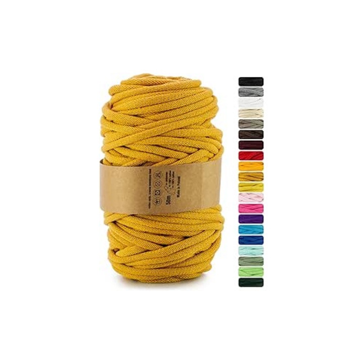 Snur Weba, Bumbac/Poliester, 50 m, Galben