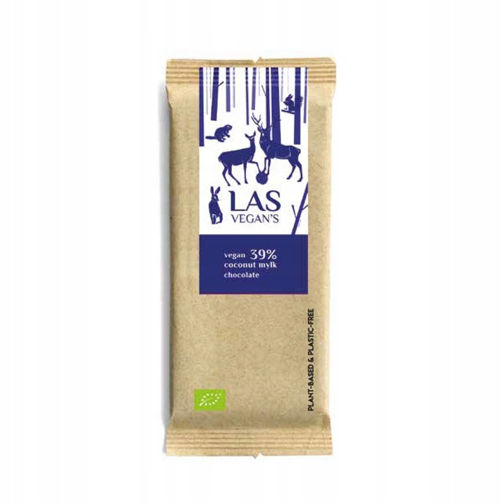 Ciocolata vegana 39% cacao cu lapte de cocos