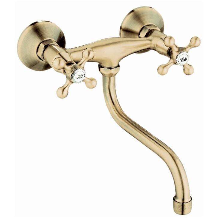 Baterie bucatarie cu prindere de perete stilo bronz Kuchinox BKI580