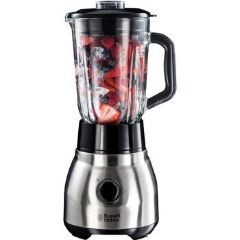 Blender Russell Hobbs Stainless Steel 23820-56, 600 W, 1.5 l, 2 viteze + Pulse, Vas sticla, Inox/Negru Blender Russell Hobbs Stainless Steel 23820-56, 600 W, 1.5 l, 2 viteze + Pulse, Vas sticla, Inox/Negru